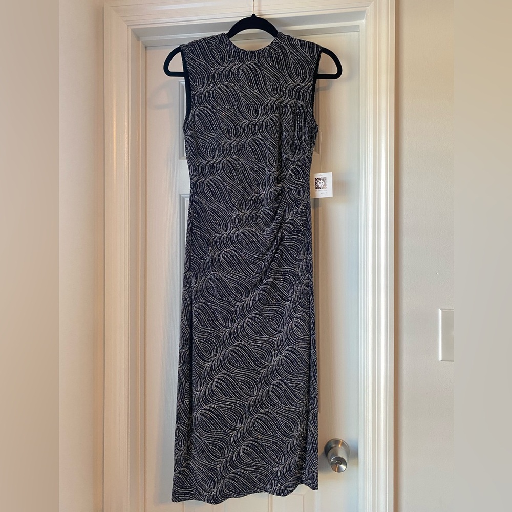 Anne Klein Dress Silver Black NWT